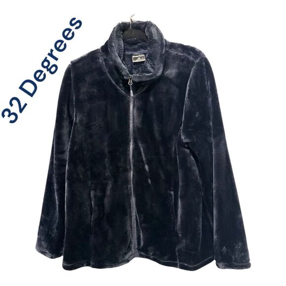32 Degrees Teddy jacket Dark blue Fleece Jacket - Picture 1 of 13